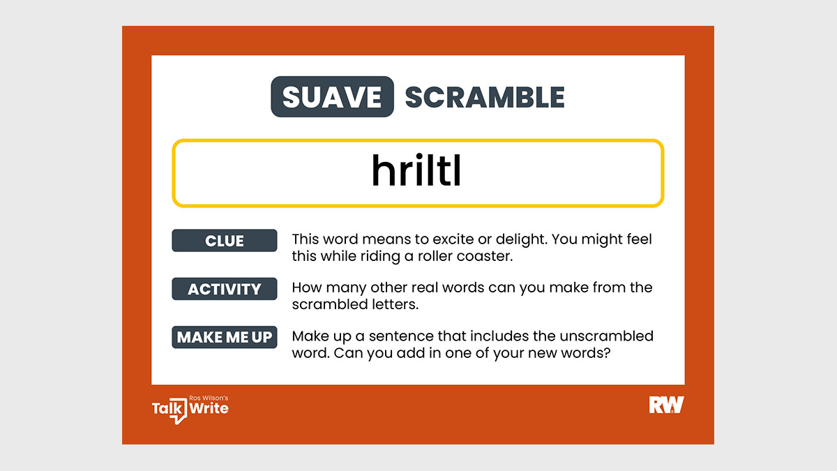 Suave scramble - thrill