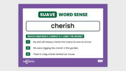 Suave word sense - cherish